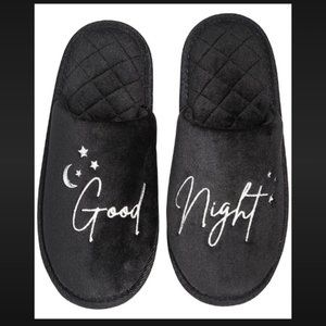 Jenni Women's Good Night Slippers Good night black Size Small MSRP $30